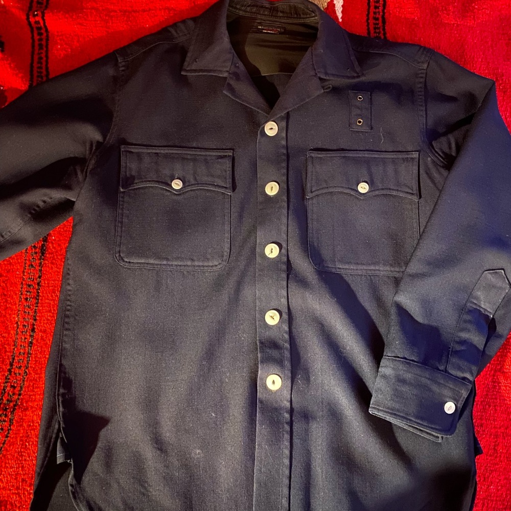 Vintage 1940s Blue Uniform Shirt